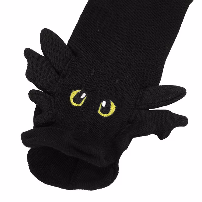 GameStop How To Train Your Dragon Toothless 3D Ears Mens Socks