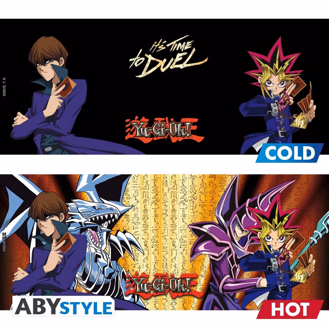 GameStop ABYstyle Yu-Gi-Oh! Yugi vs Kaiba Heat Change 16 oz. Coffee Mug