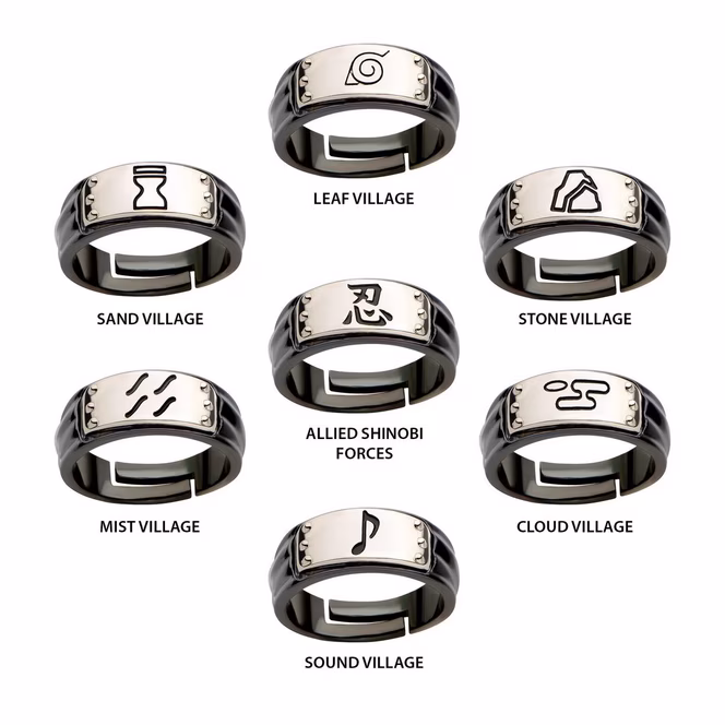 GameStop Naruto Shinobi Headband Ring Set Collector's Box GameStop Exclusive