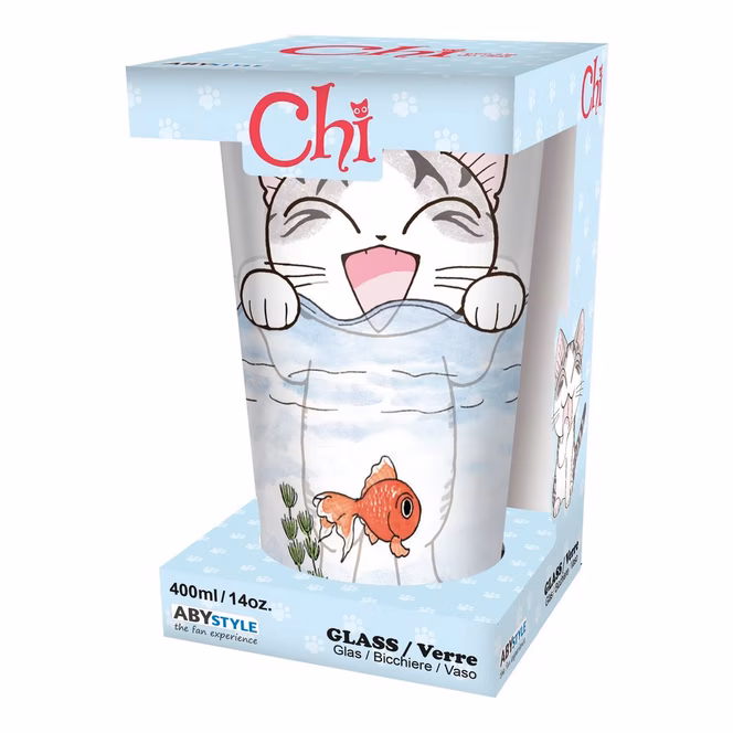 GameStop ABYstyle Chi's Sweet Home Cute Kitty Cat One 14oz. Pint Drinking Glass