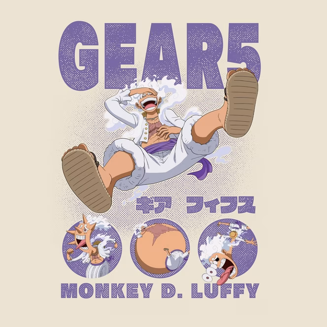 GameStop One Piece Gear 5 Monkey D Luffy Graphic T-Shirt GameStop Exclusive