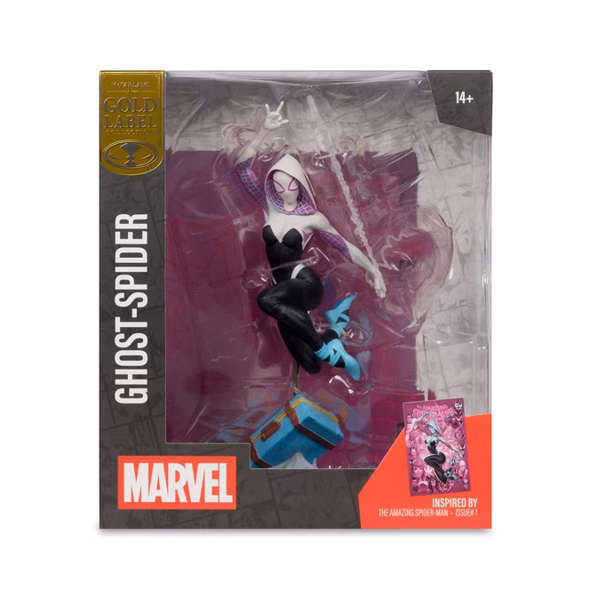 GameStop McFarlane Toys Gold Label Collection Marvel The Amazing Spider-Man Ghost-Spider (Issue 1) 1:10th Statue