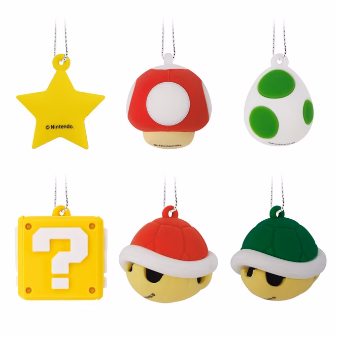 GameStop Hallmark Super Mario PVC Figural Mini Ornament Set