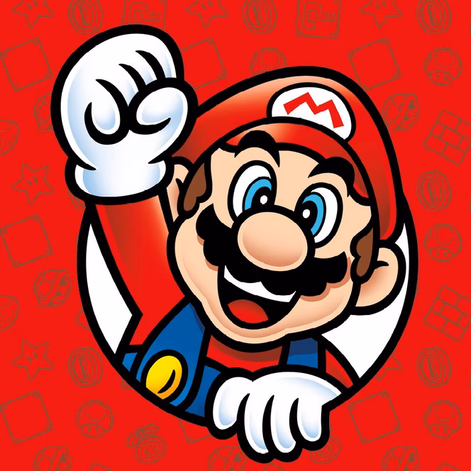 GameStop Super Mario Mario and Luigi Circle 2-Pack Canvas
