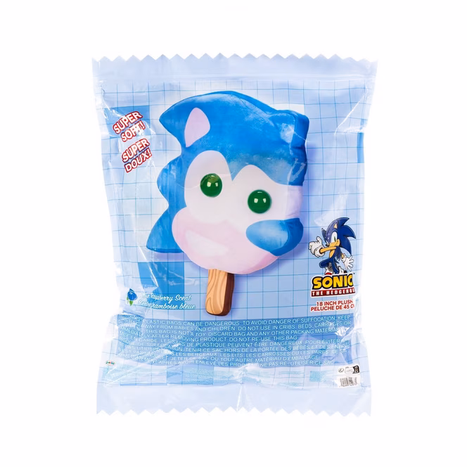 GameStop Jakks Pacific Sonic the Hedgehog Sonic Ice Cream Bar 18-in Plush Comic Con 2024 Exclusive