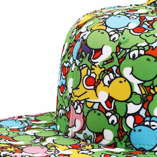 GameStop Super Mario Yoshi All-Over Printed Adult Snapback Hat