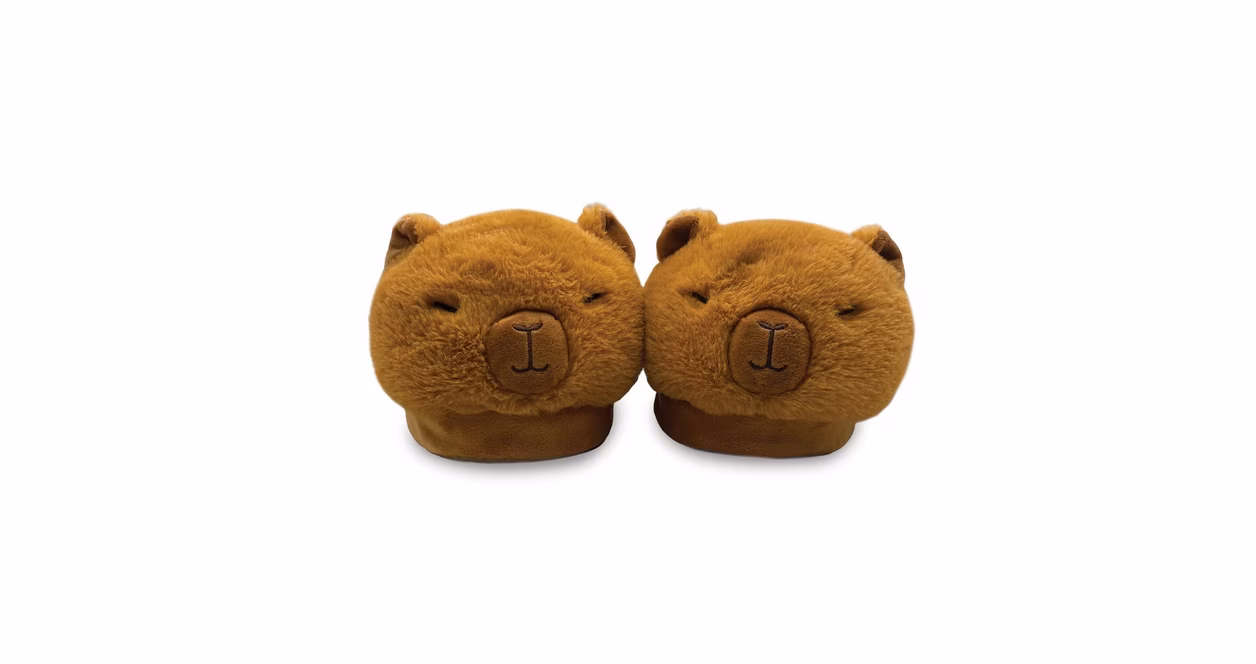 GameStop Capybara Fuzzy Unisex Slippers GameStop Exclusive