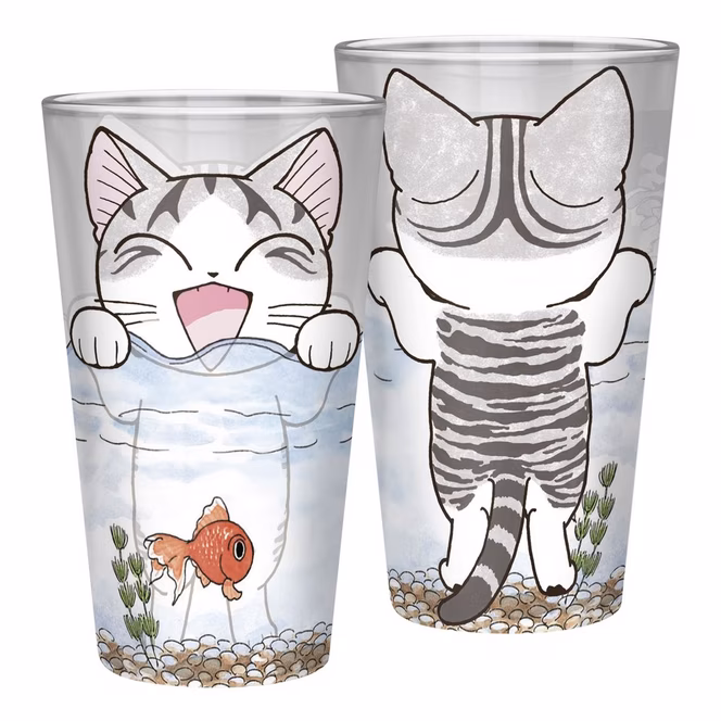 GameStop ABYstyle Chi's Sweet Home Cute Kitty Cat One 14oz. Pint Drinking Glass