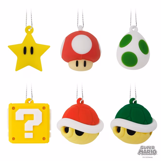 GameStop Hallmark Super Mario PVC Figural Mini Ornament Set