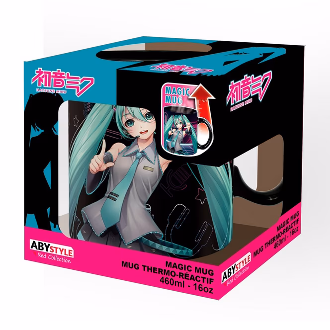 GameStop ABYstyle Hatsune Miku Heat Change Black Mug