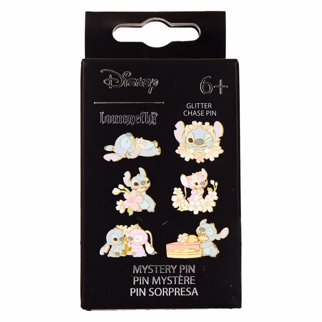 GameStop Loungefly Stitch and Angel Cherry Blossom Mystery Box Pin (Style May Vary)