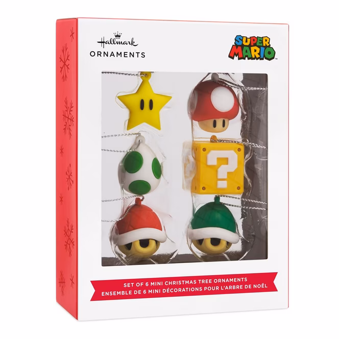GameStop Hallmark Super Mario PVC Figural Mini Ornament Set