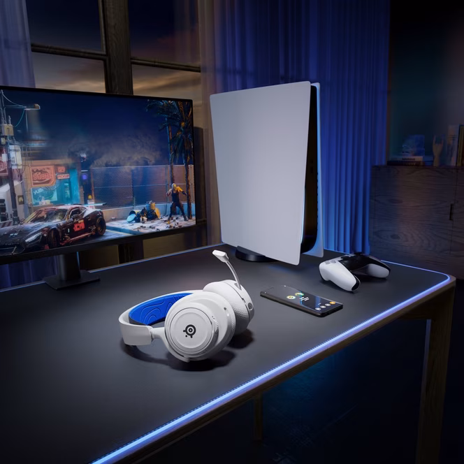 GameStop SteelSeries Arctis Nova 7P Wireless Headset for PlayStation, PC, Mac, and Switch - White