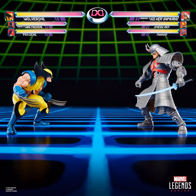GameStop Marvel Legends Series Gamerverse Wolverine vs Marvel's Silver Samurai, Retro Video Game -Inspired Collectible 6-Inch Action Figures