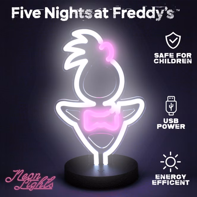 GameStop Five Nights at Freddy's Security Breach Glamrock Chica Neon Lamp