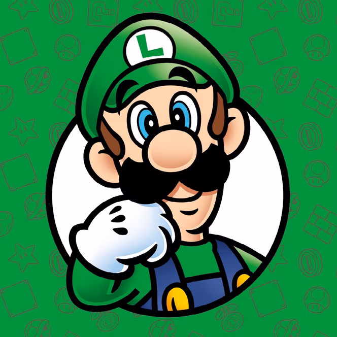 GameStop Super Mario Mario and Luigi Circle 2-Pack Canvas