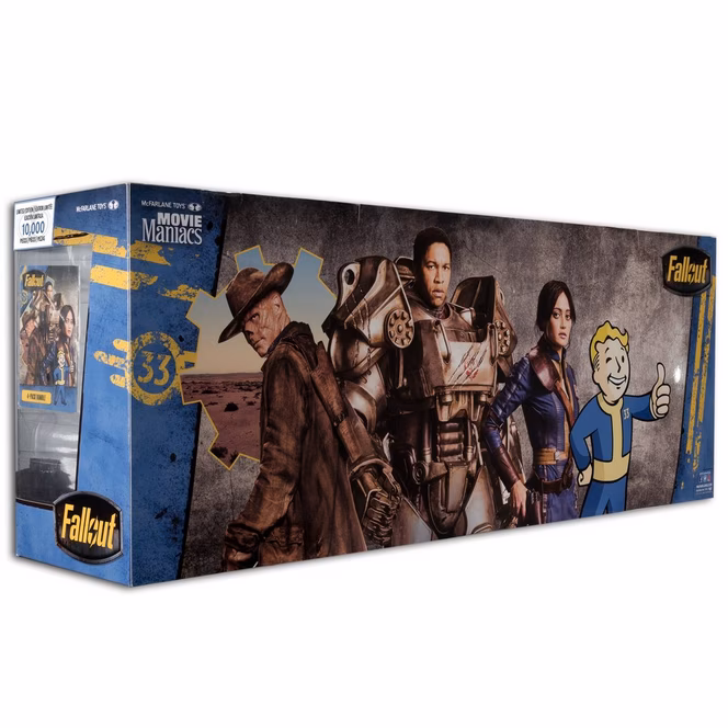 GameStop McFarlane Toys Movie Maniacs Fallout Lucy Maximus the Ghoul and Vault Boy 4-piece Figure