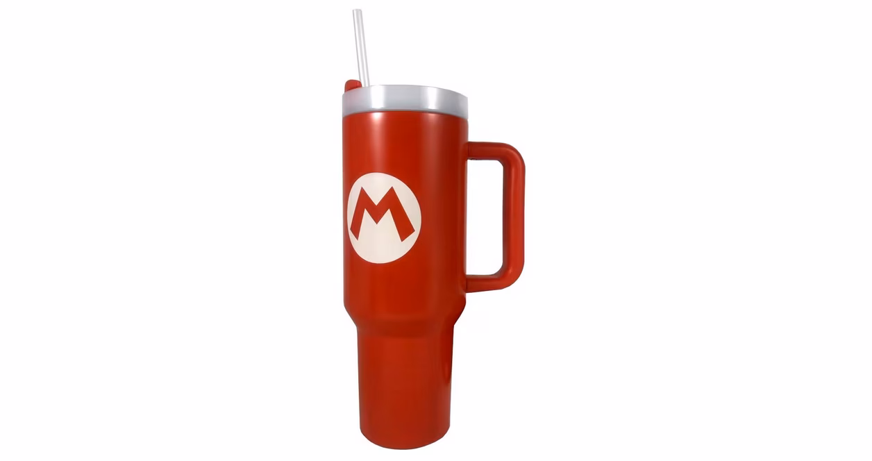 GameStop Super Mario - Mario Icon 40oz Travel Tumbler