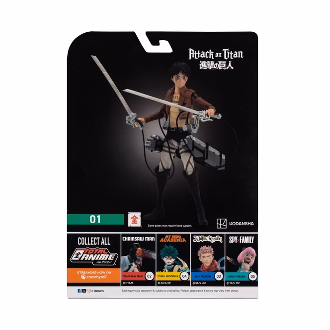 GameStop Jazwares Attack on Titan Eren Yeager 6.5-in Action Figure