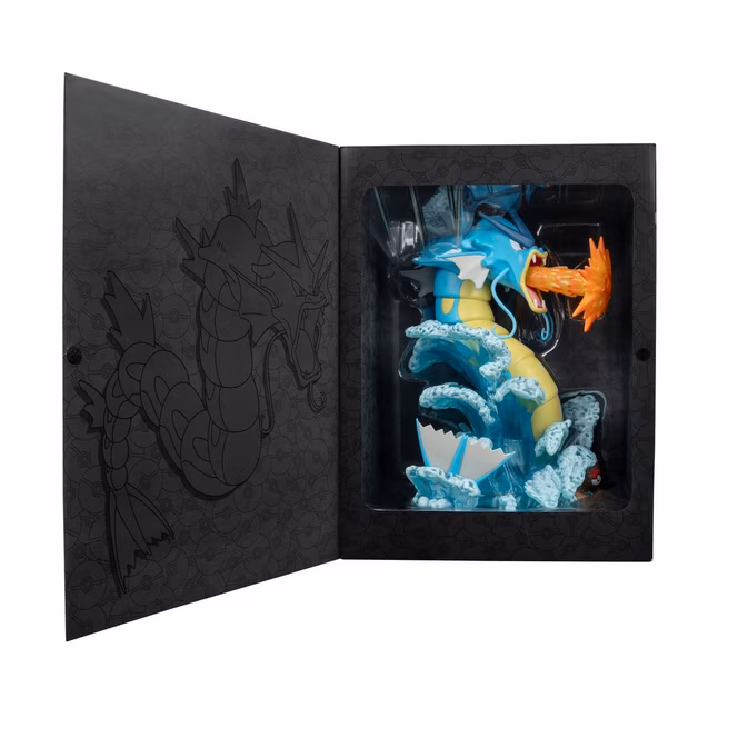 GameStop Jazwares Pokemon Gyarados 13-in Deluxe Collector's Statue with Light Up Fins and Beam Attack