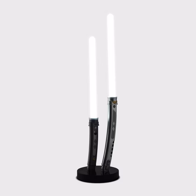 GameStop Star Wars Ahsoka Mini Lightsaber Double Sabers Blue 12-In Lamp