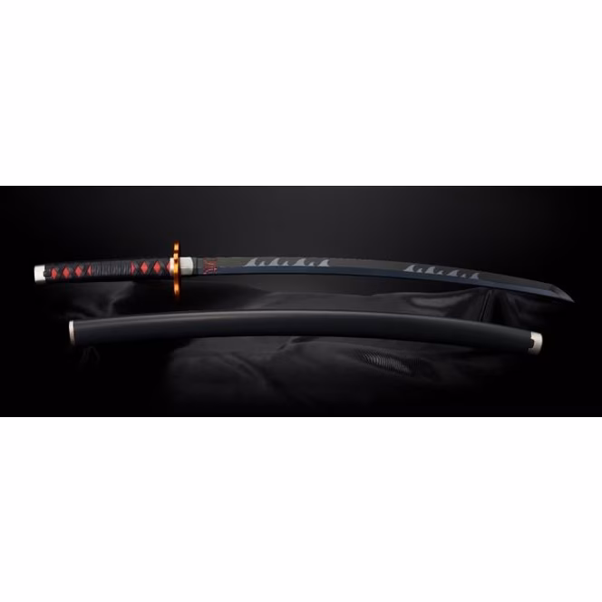 GameStop Bandai Tamashii Nations Demon Slayer: Kimetsu no Yaiba Tanjiro's Nichirin Sword with Rengoku's Handguard Proplica