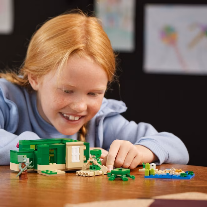 GameStop LEGO Minecraft The Turtle Beach House Building Toy 21254