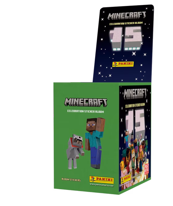GameStop Panini Minecraft 15th Anniversary Celebration Sticker Box