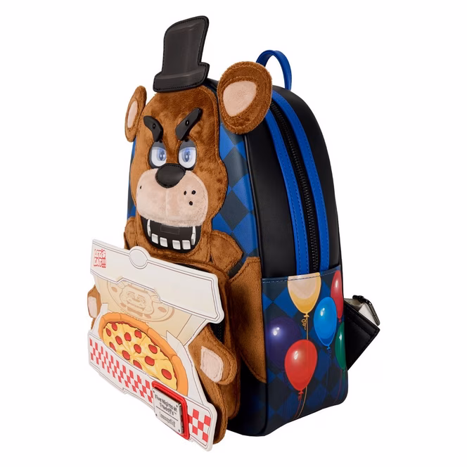 GameStop Loungefly Five Nights at Freddy's Freddy Fazbear Plush Cosplay Lenticular Mini Backpack