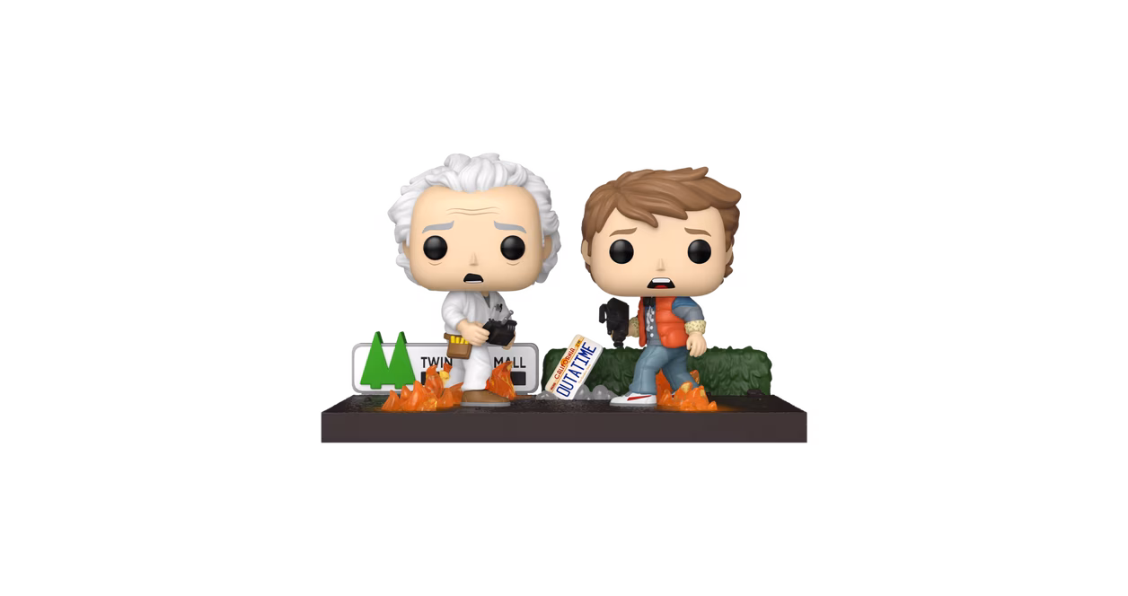 GameStop Funko POP! Moment: Back to the Future 40th Anniversary Doc and Marty 4.8-in Vinyl Figure