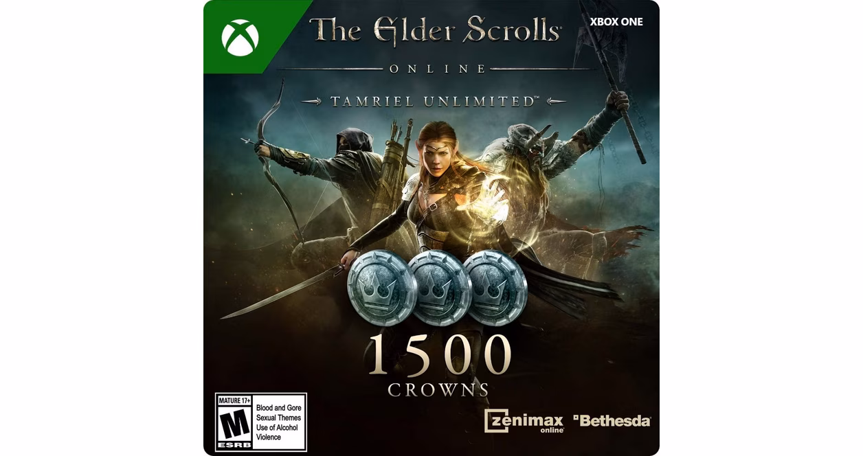 GameStop The Elder Scrolls Online Tamriel Unlimited 1,500 Crowns