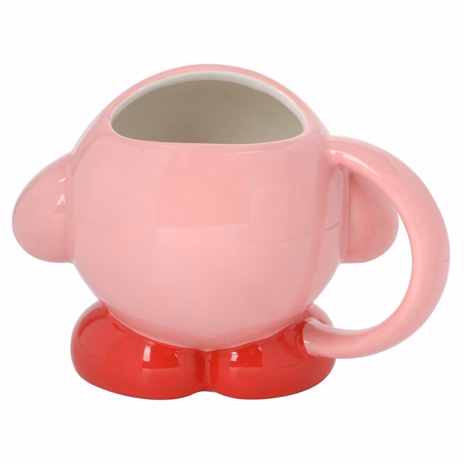 GameStop Kirby Smile on 16 oz Ceramic Sculpted Coffee Mug