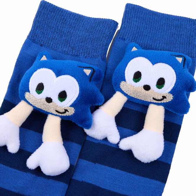 GameStop Sonic The Hedgehog 3D Plush Crew Socks