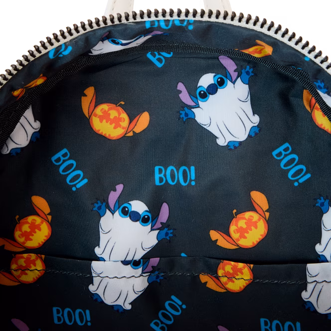 GameStop Loungefly Disney Halloween Stitch Ghost Costume Figural Glow Mini Backpack