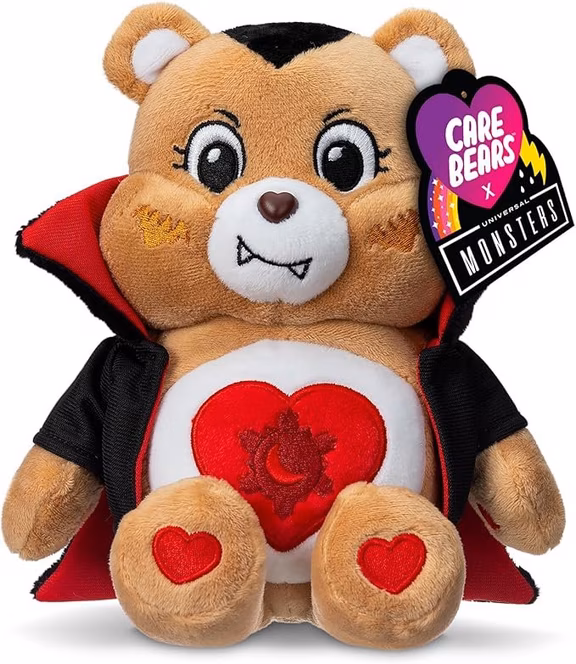 GameStop Care Bears x Universal Monsters Tenderheart as Dracula Fun Size 9-in Plush