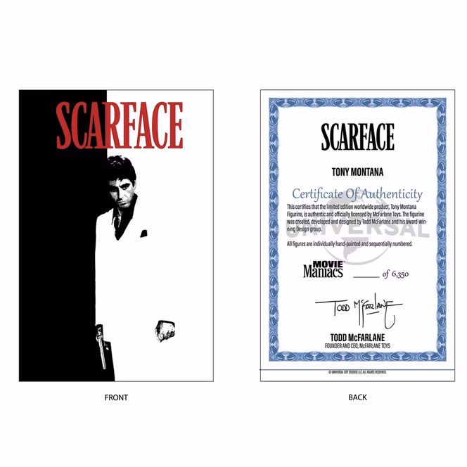 GameStop McFarlane Toys Movie Maniacs NBC 1983 Scarface Tony Montana 6-in Statue