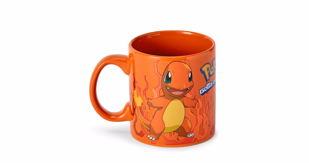 GameStop Pokemon Charmander Orange Foil Print 20oz Ceramic Coffee Mug
