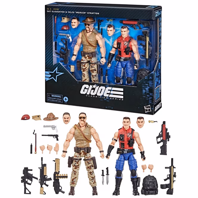 GameStop Hasbro G.I. Joe Classified Series G.I. Joe SGT Slaughter and Felix Mercer Stratton 6-in Action Figure Set 2-Pack