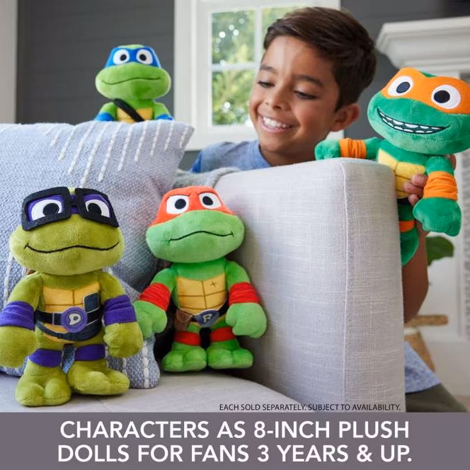 GameStop Teenage Mutant Ninja Turtles Mutant Mayhem 8-in Plush (Styles May Vary)