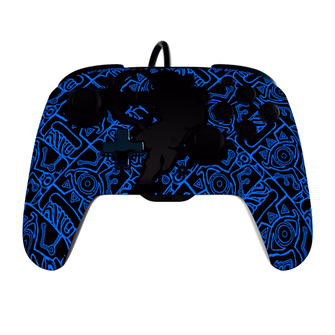 GameStop PDP REMATCH GLOW Wired Controller for Nintendo Switch - Sheikah Shoot