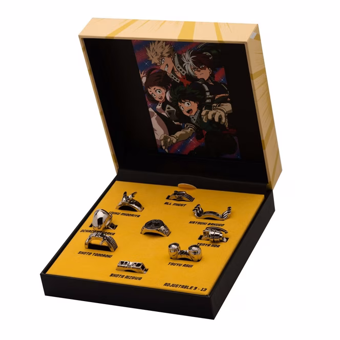 GameStop My Hero Academia  9-Piece Rings Set GameStop Exclusive