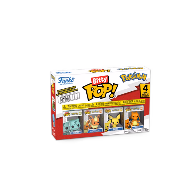 GameStop Funko Bitty POP! Pokemon Vinyl Figure Set 4-Pack (Bulbasaur, Flareon, Pichu, Charizard)