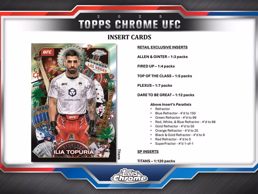 GameStop 2025 Topps Chrome UFC Value Box