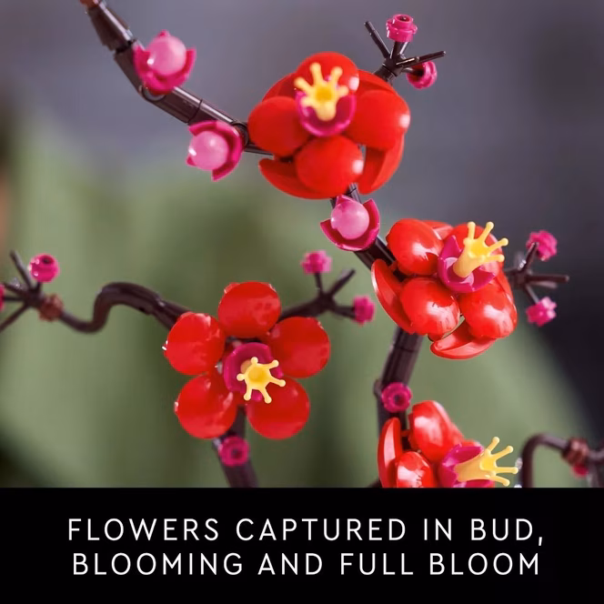 GameStop LEGO Icons Plum Blossom Flower Decor Display Set for Office Decor 10369