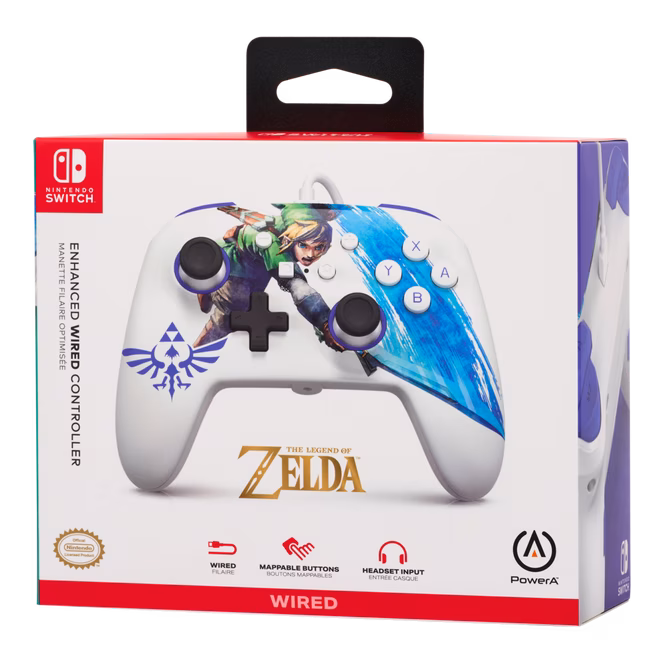 GameStop PowerA Enhanced Wired Controller for Nintendo Switch - Master Sword Attack