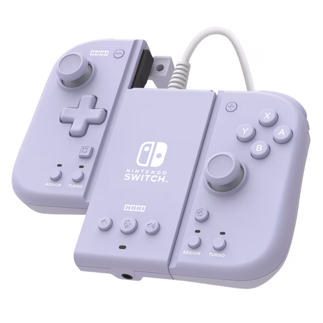 GameStop HORI Split Pad Compact Attachment Set for Nintendo Switch, Nintendo Switch OLED Lavender