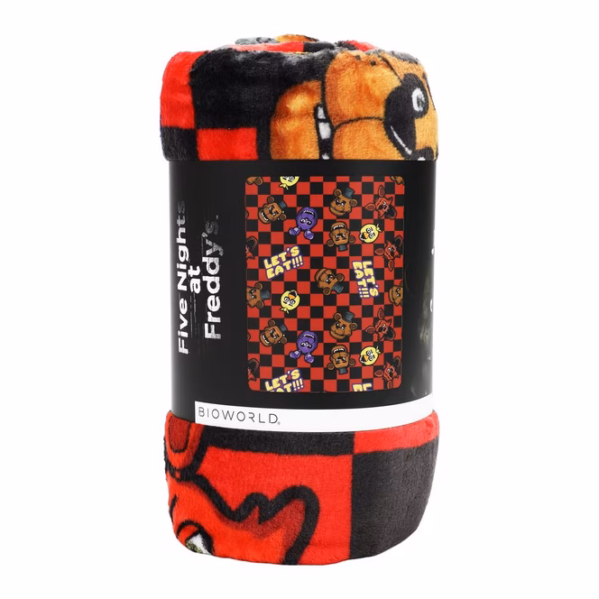 GameStop Five Nights at Freddy's Cast Checkered Polyester Blanket