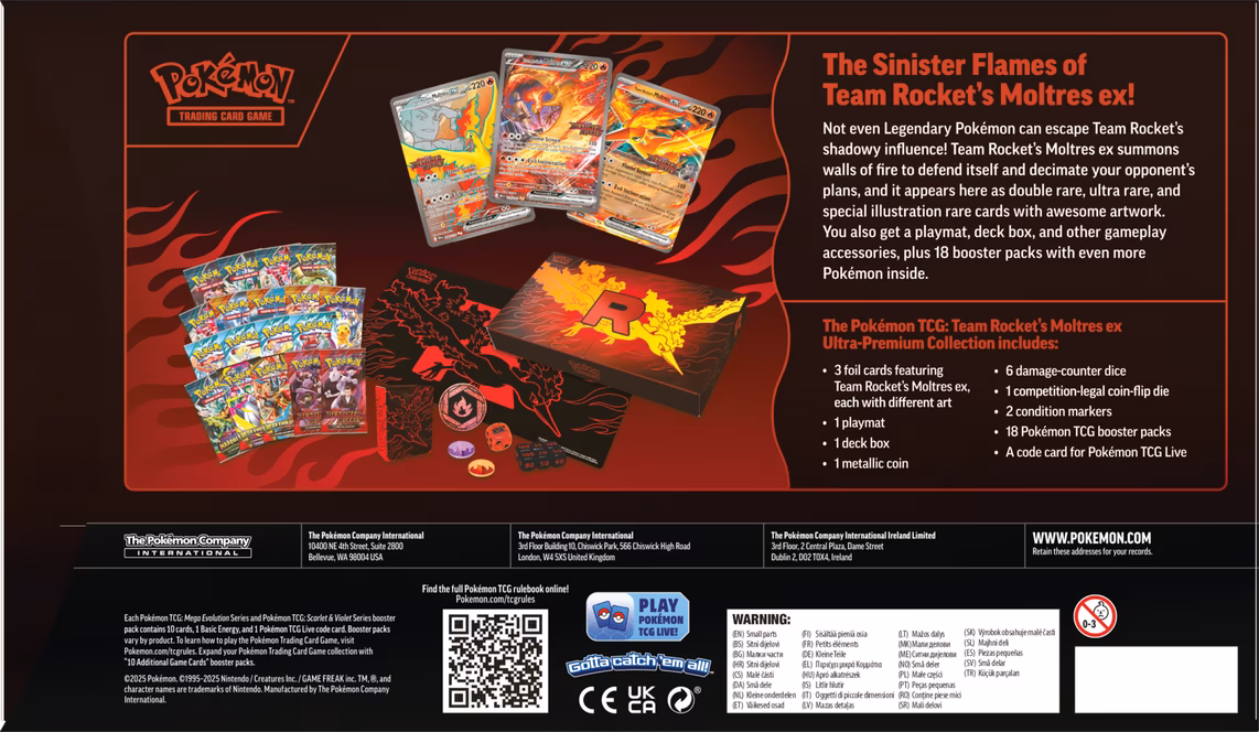 GameStop Pokemon Trading Card Game: Team Rocket Moltres ex Ultra-Premium Collection