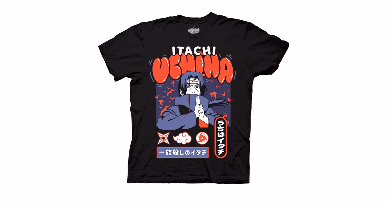 GameStop Naruto Itatchi Bubble Font Graphic T-Shirt GameStop Exclusive