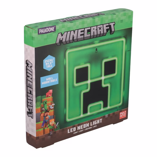GameStop Minecraft Mob Creeper Wall Mountable LED Neon 9.4-in Light